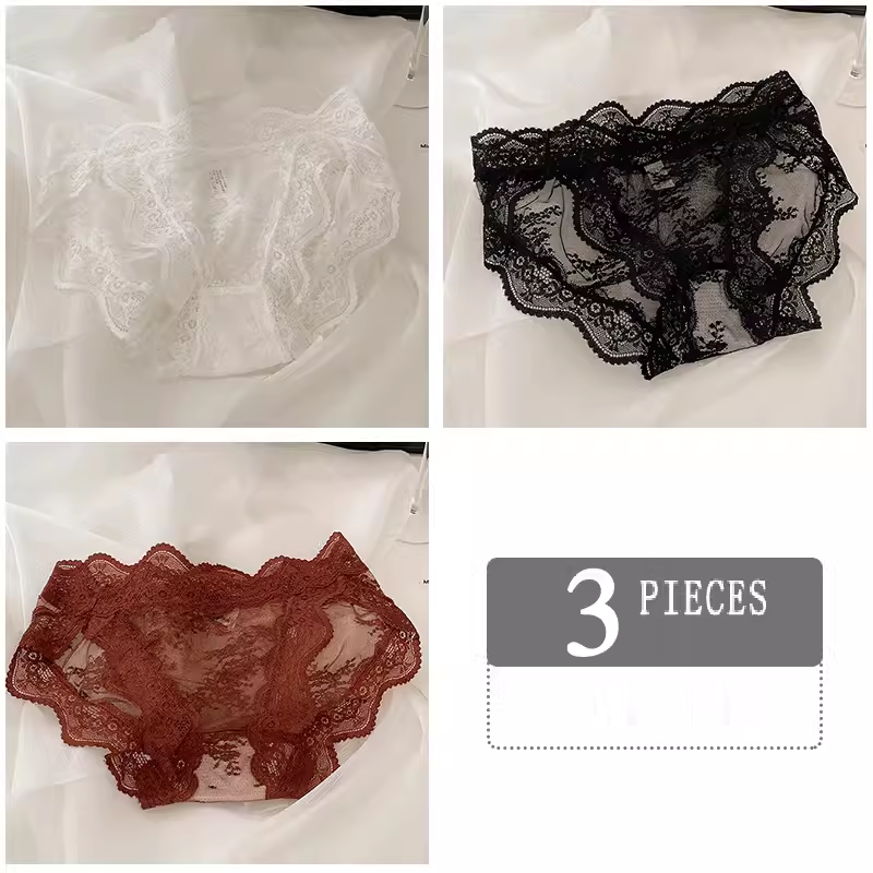Pure desire sexy women's underwear low waist lace edge mesh breathable
