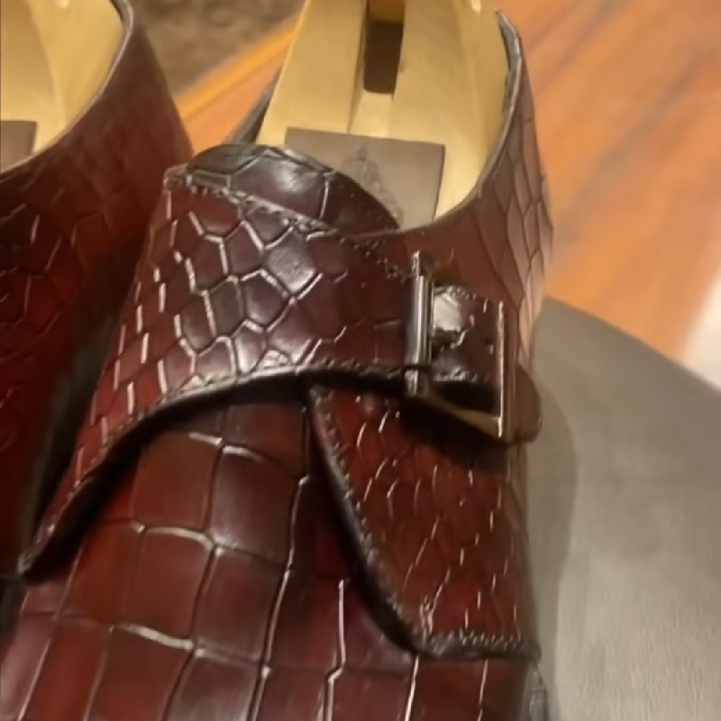 Men's Crocodile Leather Formal Dress Shoes