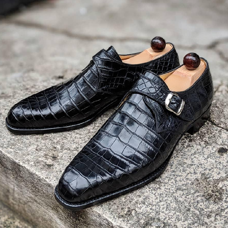 Men's Crocodile Luxury Single Monks