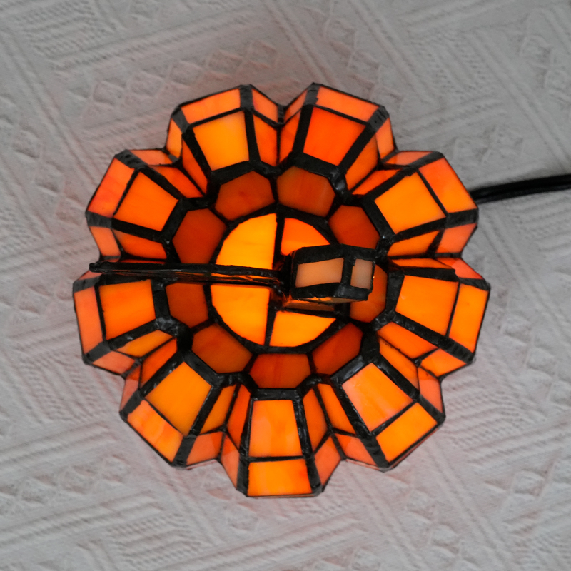 Glass Pumpkin Decoration Halloween Night Light