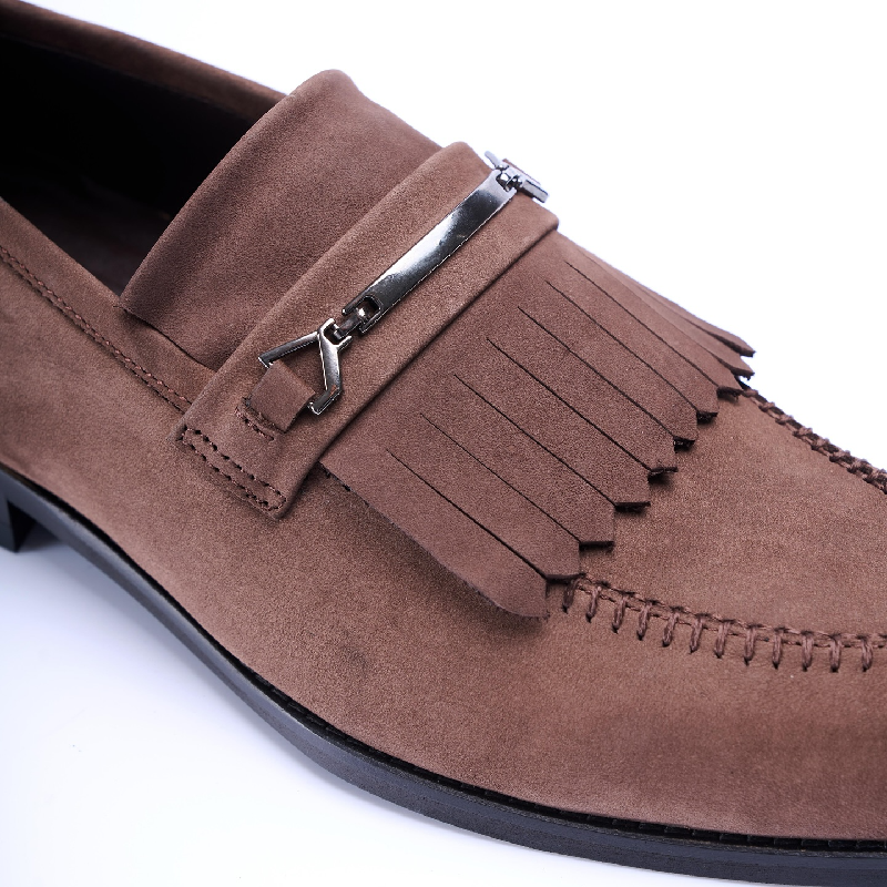 Handmade Brown Tassel Loafers