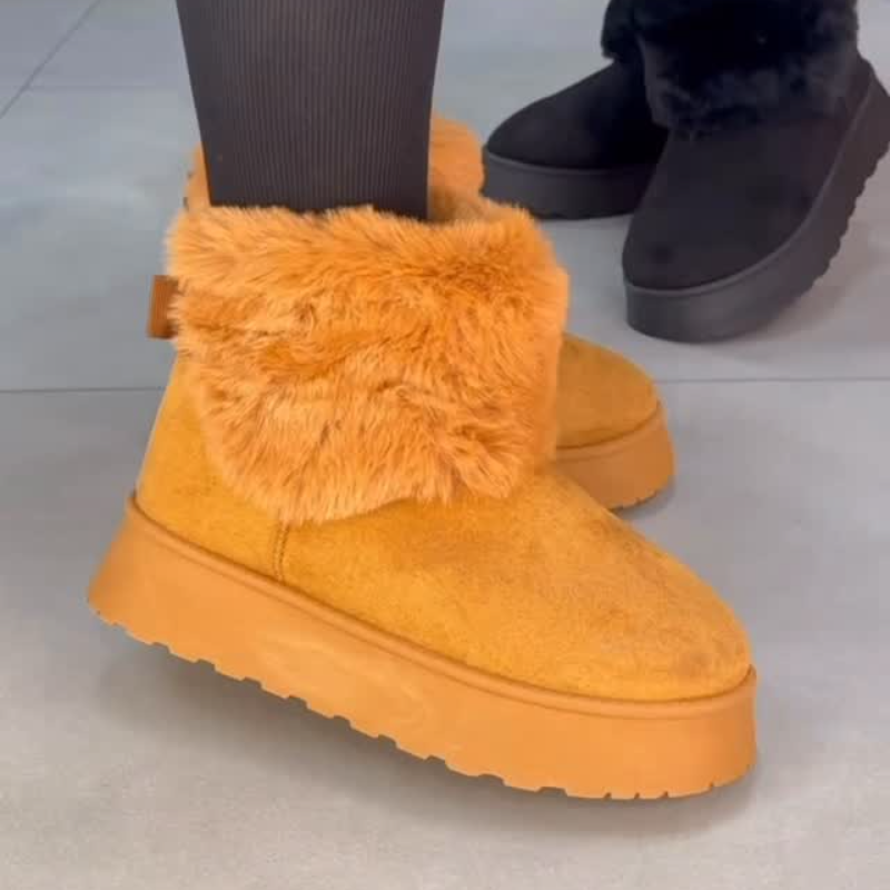 Women's Fleece-Lined Thick-Sole Height-Increasing Boots