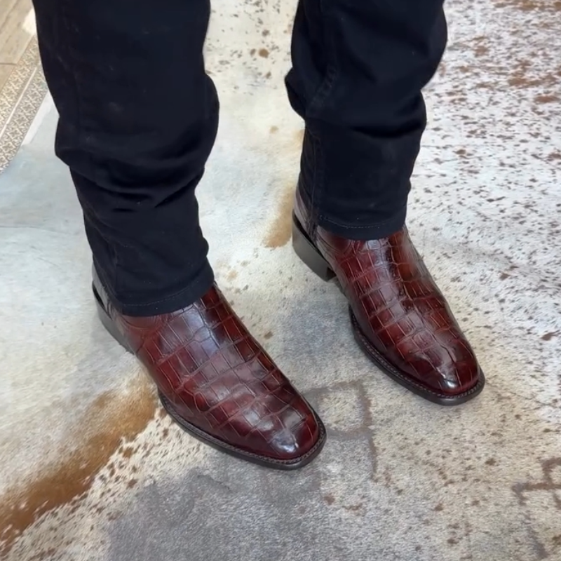 Crocodile Leather Western Boots