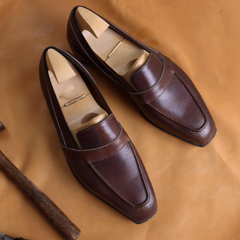 Handmade Calf Leather Casual Loafers