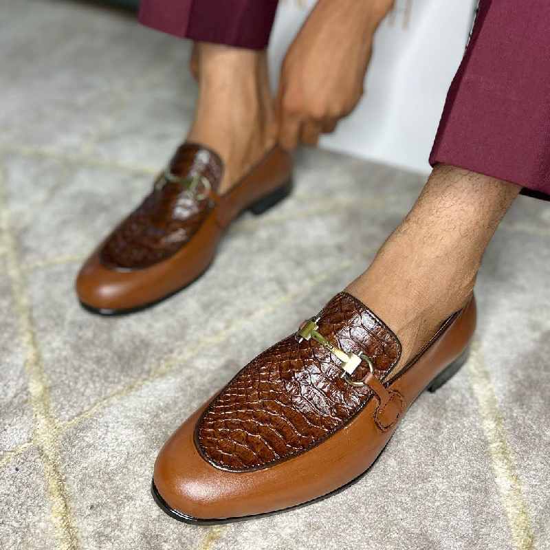 Classic Formal Crocodile Leather Loafers