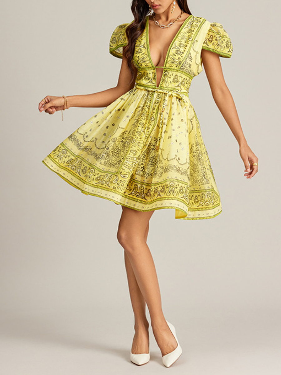 Stylish printed blend mini dress
