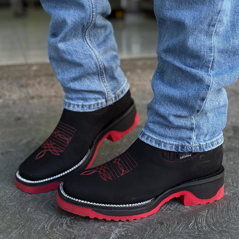 Handcrafted Embroidered Denim Ankle Boots