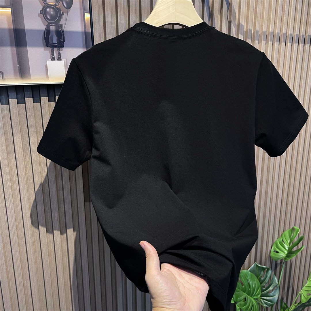 Summer Short Sleeve T-shirt Slim Fit Dragon Printed Rhinestone