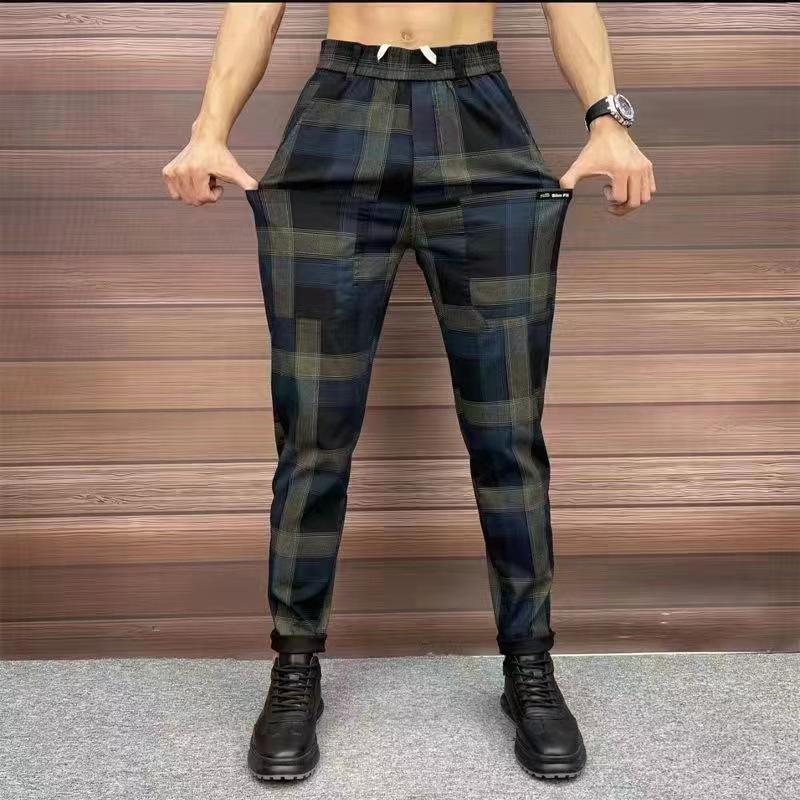 5D three-dimensional rendering of checkered men’s jeans