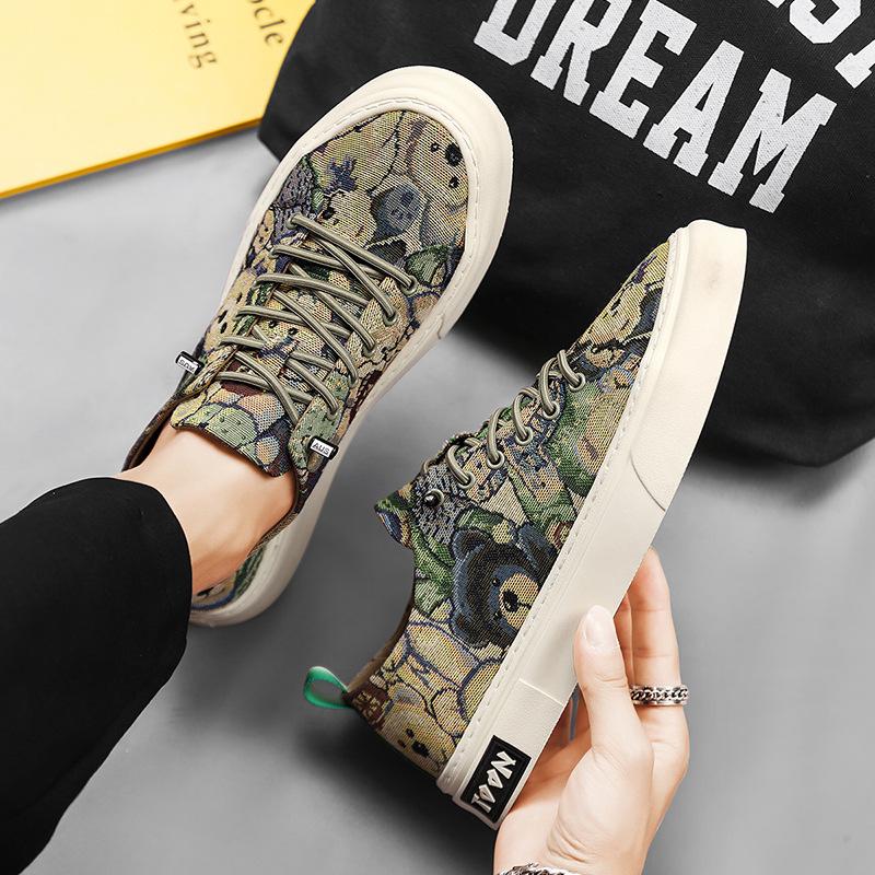 Retro Bear Men's Fashion All-match Sports Flat Shoes