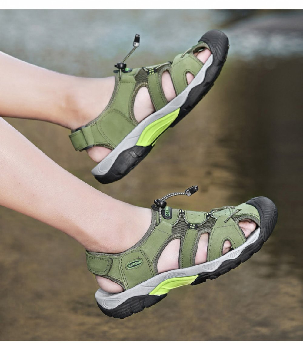 Summer leather sandals