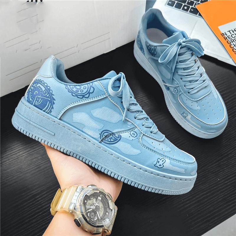 Versatile casual sports breathable thick-soled white flat shoes