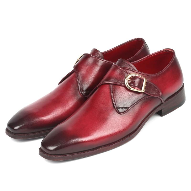 Handmade Burgundy Single Strap Monk