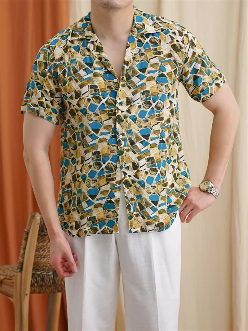 Summer elegant gentleman shirt refreshing and breathable