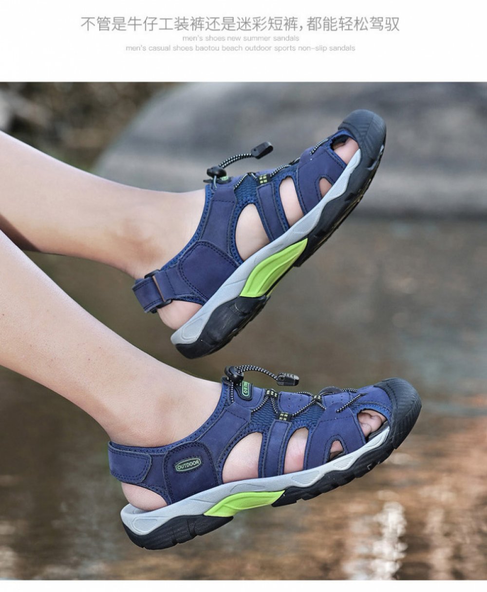 Summer leather sandals