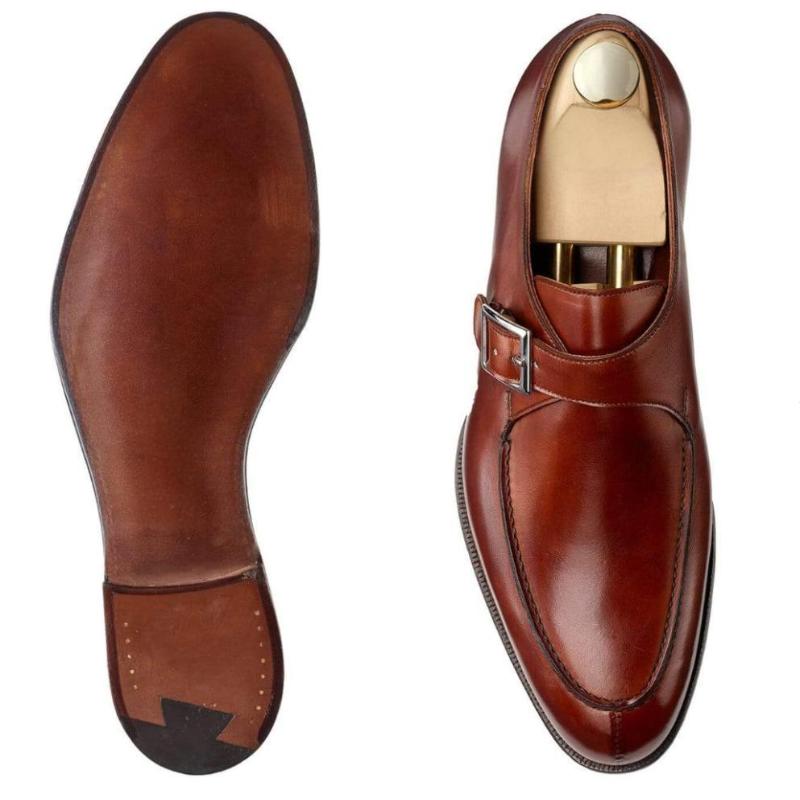 Handmade Luxury Men's Split Toe Single Monk