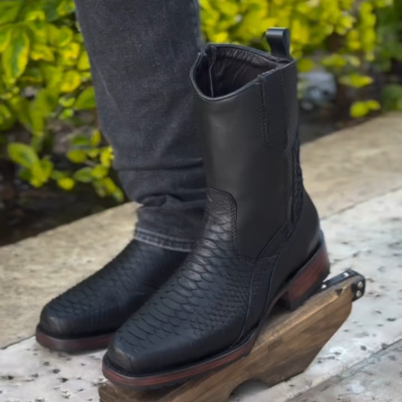 Classic Crocodile Leather Cowboy Boots