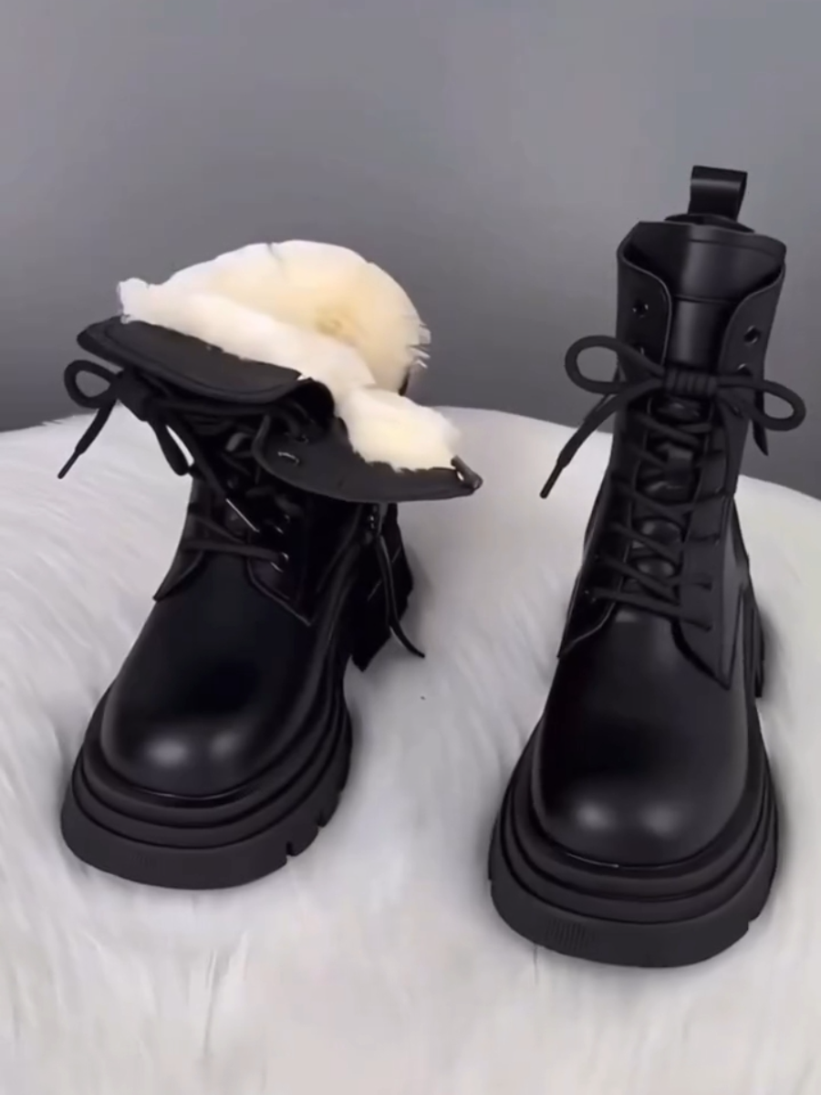 Women's Wool-Lined Lace-Up Boots