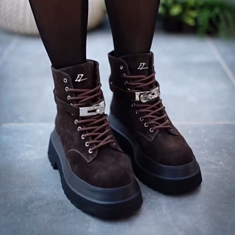 Women's Height-Adding Lace-Up High-Top Boots