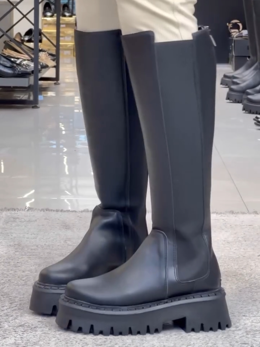 Women's Fashion Zipper Leather Boots