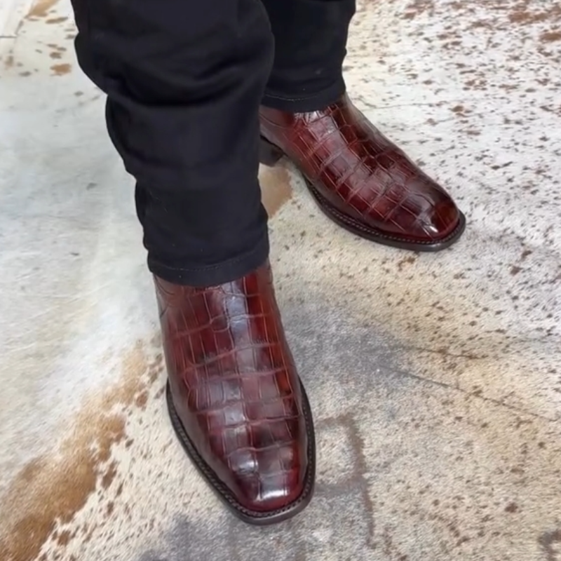 Crocodile Leather Western Boots