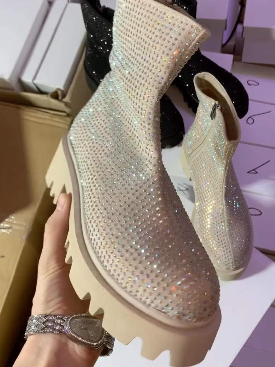 Women's Chunky-Heeled Zipper Boots