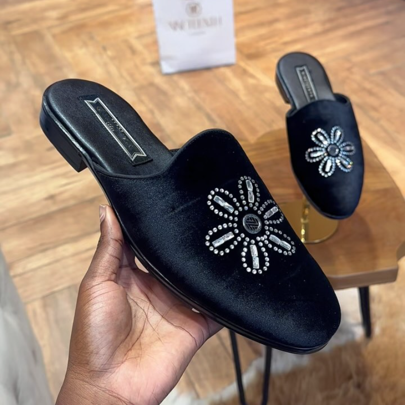 Men's Casual Fashion Shiny Half Slippers