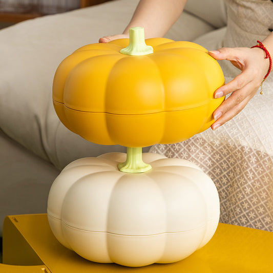 Large Pumpkin Compartment Fruit Basket Snack Plate