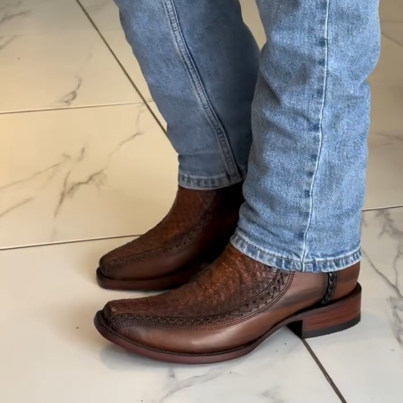Classic Genuine Leather Western Cowboy Boots