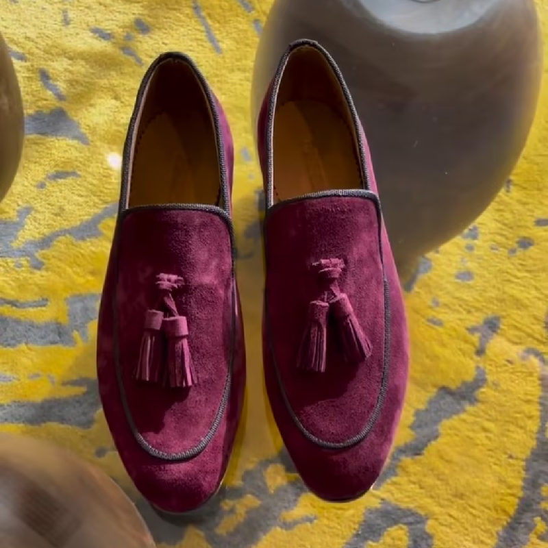 Handcrafted Classic Suede Loafers