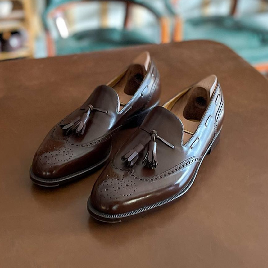 Handmade Sculpted Tassel Loafers
