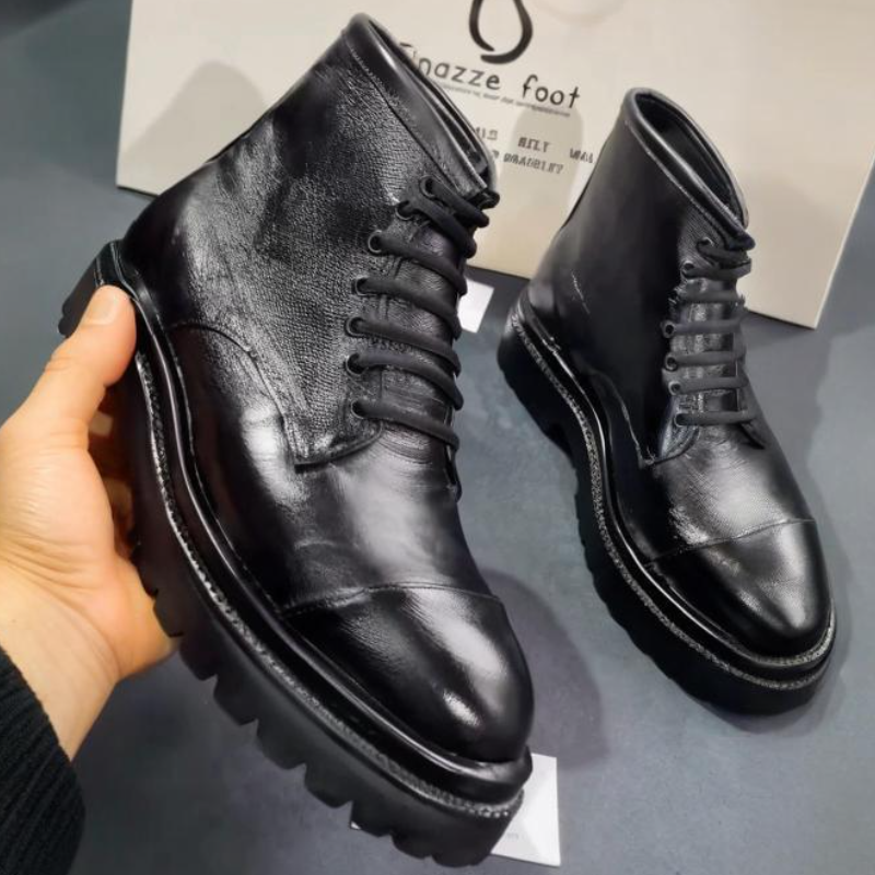 Men's Calfskin High-top Boots