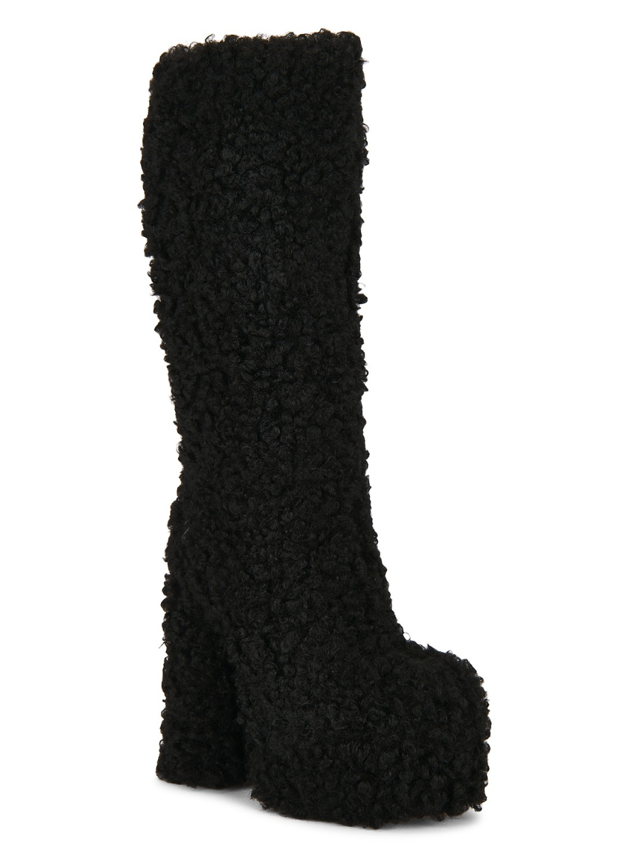 Faux Fur High-Heel Boots