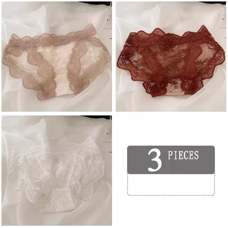 Pure desire sexy women's underwear low waist lace edge mesh breathable