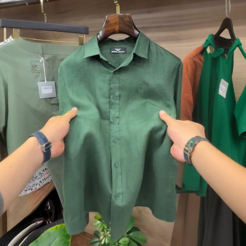 Men's Green Long Sleeve Shirt