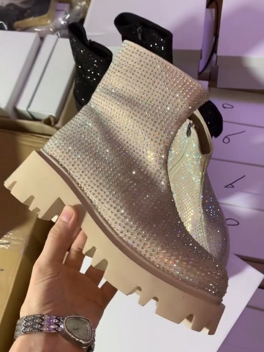 Women's Chunky-Heeled Zipper Boots