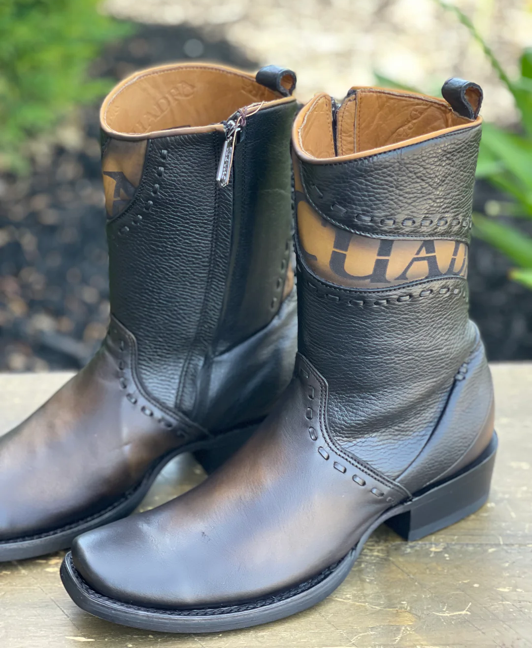 Vienna Black Dubai Toe Leather Ankle Boot