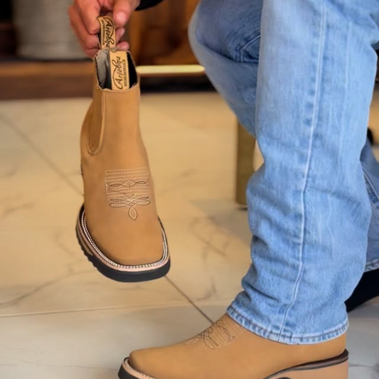 Western Cowboy Embroidered Ankle Boots