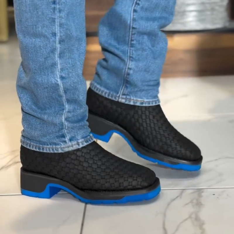 Genuine Leather Braided Western Ankle Boots