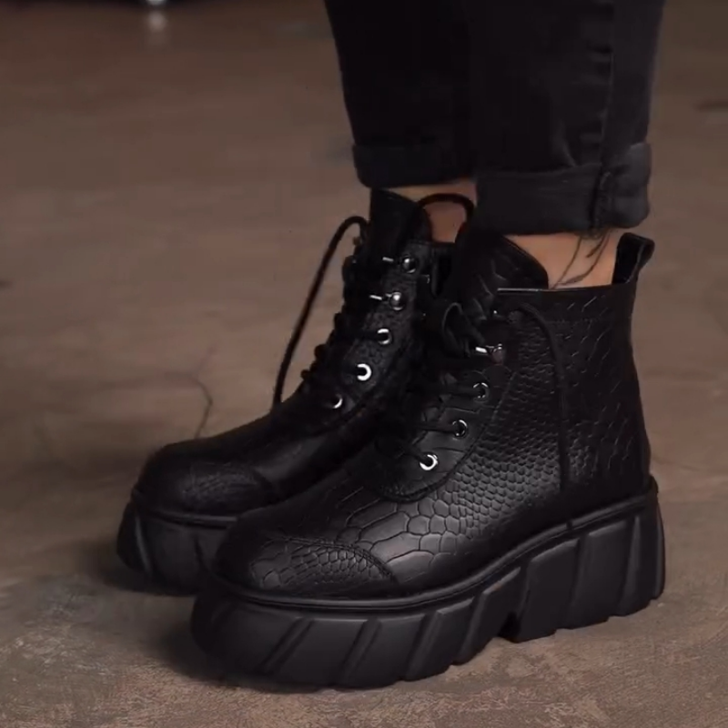 Women's Chunky-Heeled High-Top Boots