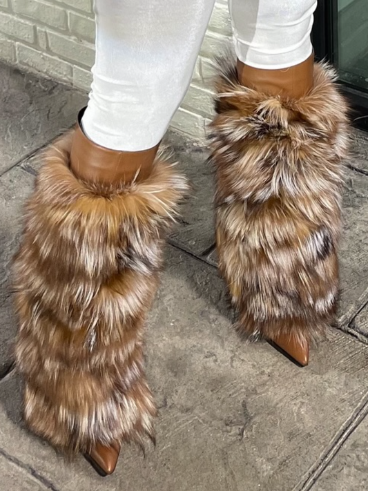 Classic Fashion Fur-Lined Mid-Calf Boots