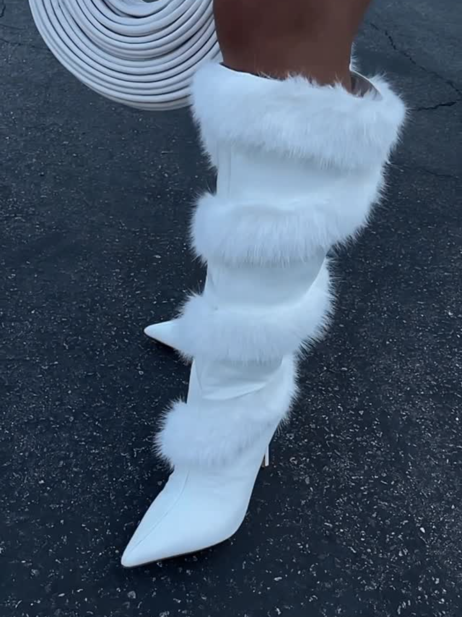 Women's High-Heeled Knee-High Boots