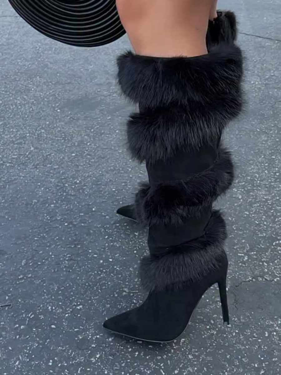 Women's High-Heeled Knee-High Boots