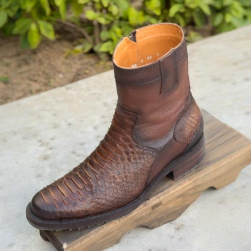 Classic Crocodile Leather Cowboy Boots