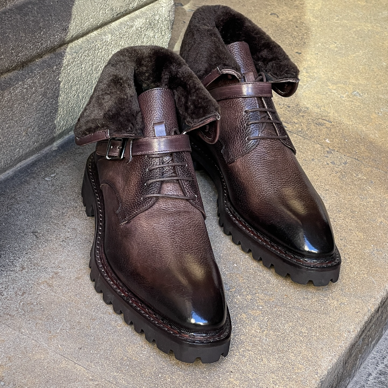 Handcrafted Padded Leather Boots