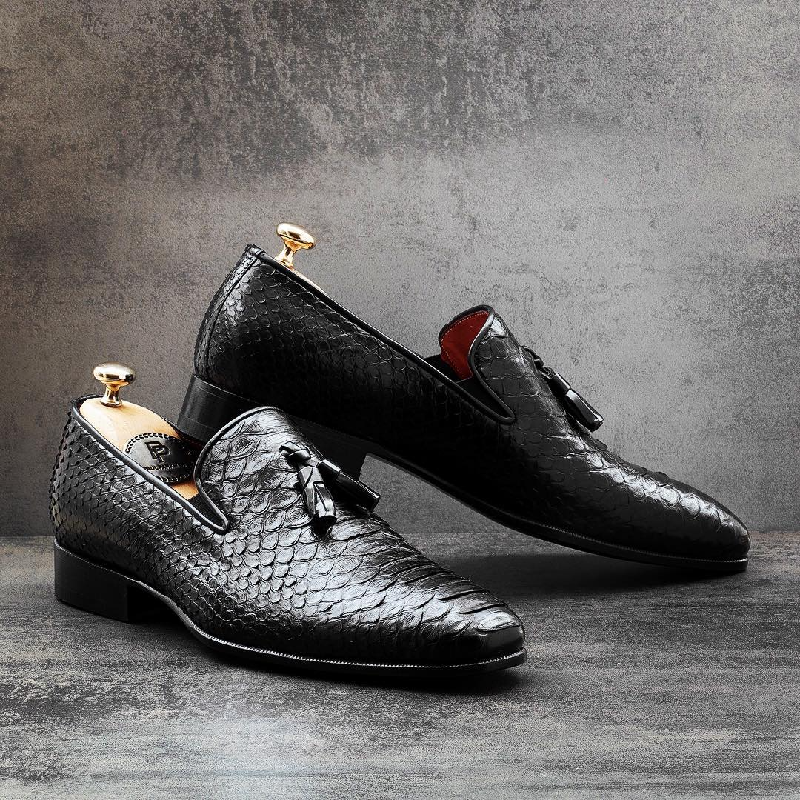 Handmade Men's Crocodile Leather Loafers