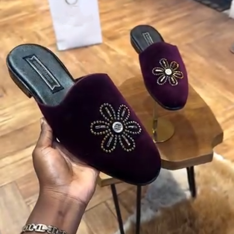 Men's Casual Fashion Shiny Half Slippers