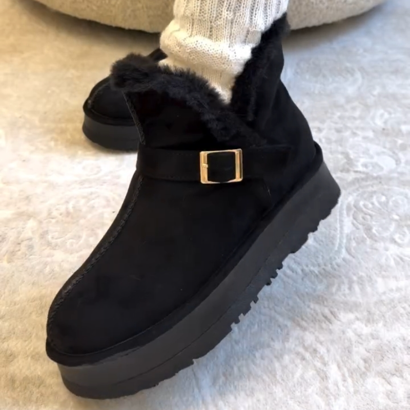 Women's Fashionable Fleece-Lined Suede Boots