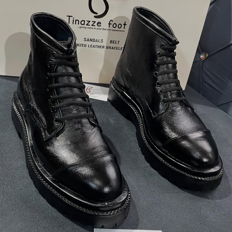 Men's Calfskin High-top Boots