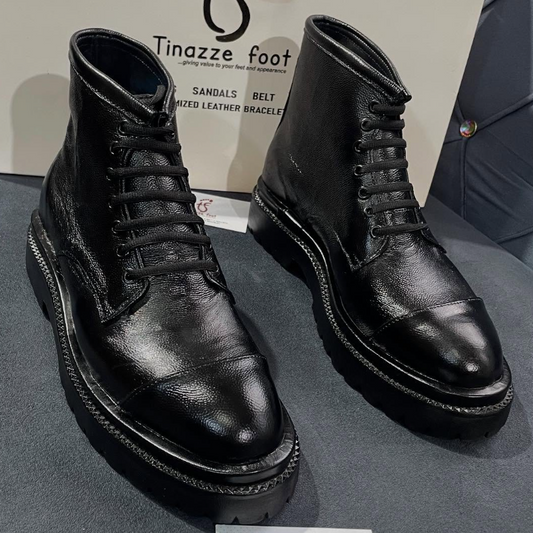 Men's Calfskin High-top Boots